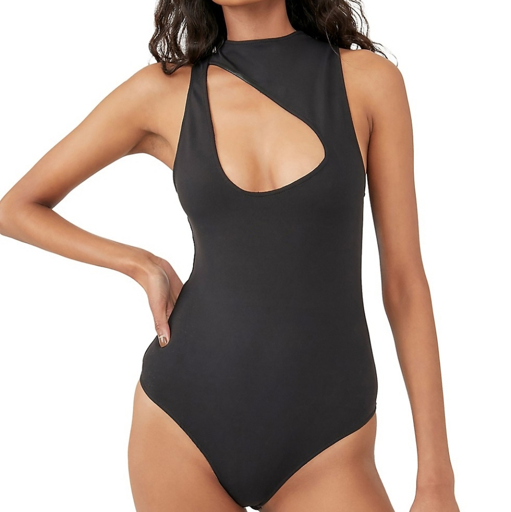 NWT Free People Keep It Going Cutout Bodysuit size M